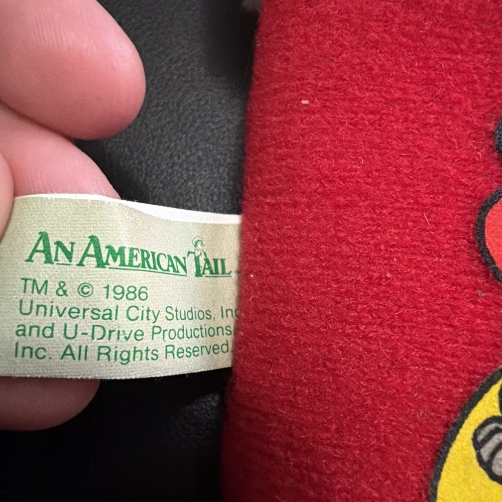Vintage McDonalds An American Tale mini Christmas stocking red circa 1986!